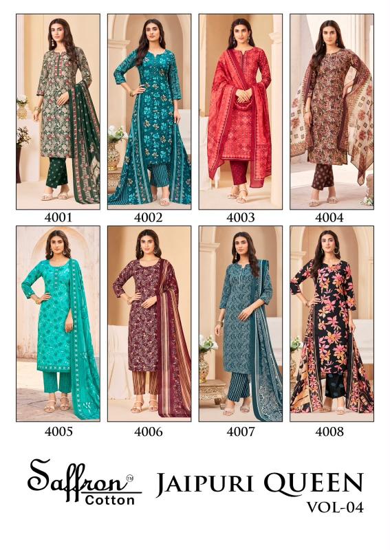 Saffron jaipuri karachi vol 1 wholesale cotton dress material in mumbai